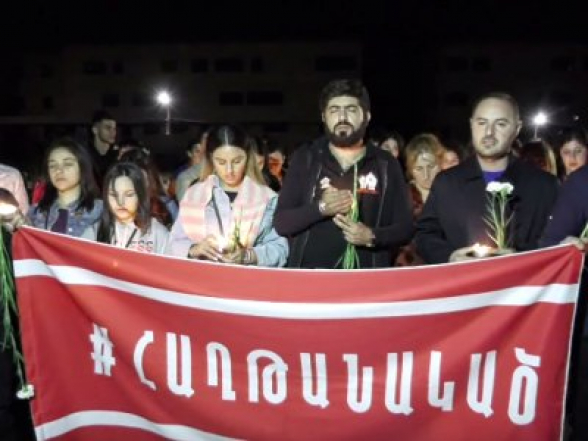 «Հաղթանակած» նախաձեռնությունը մոմավառություն իրականացրեց Ստեփանակերտում (տեսանյութ)